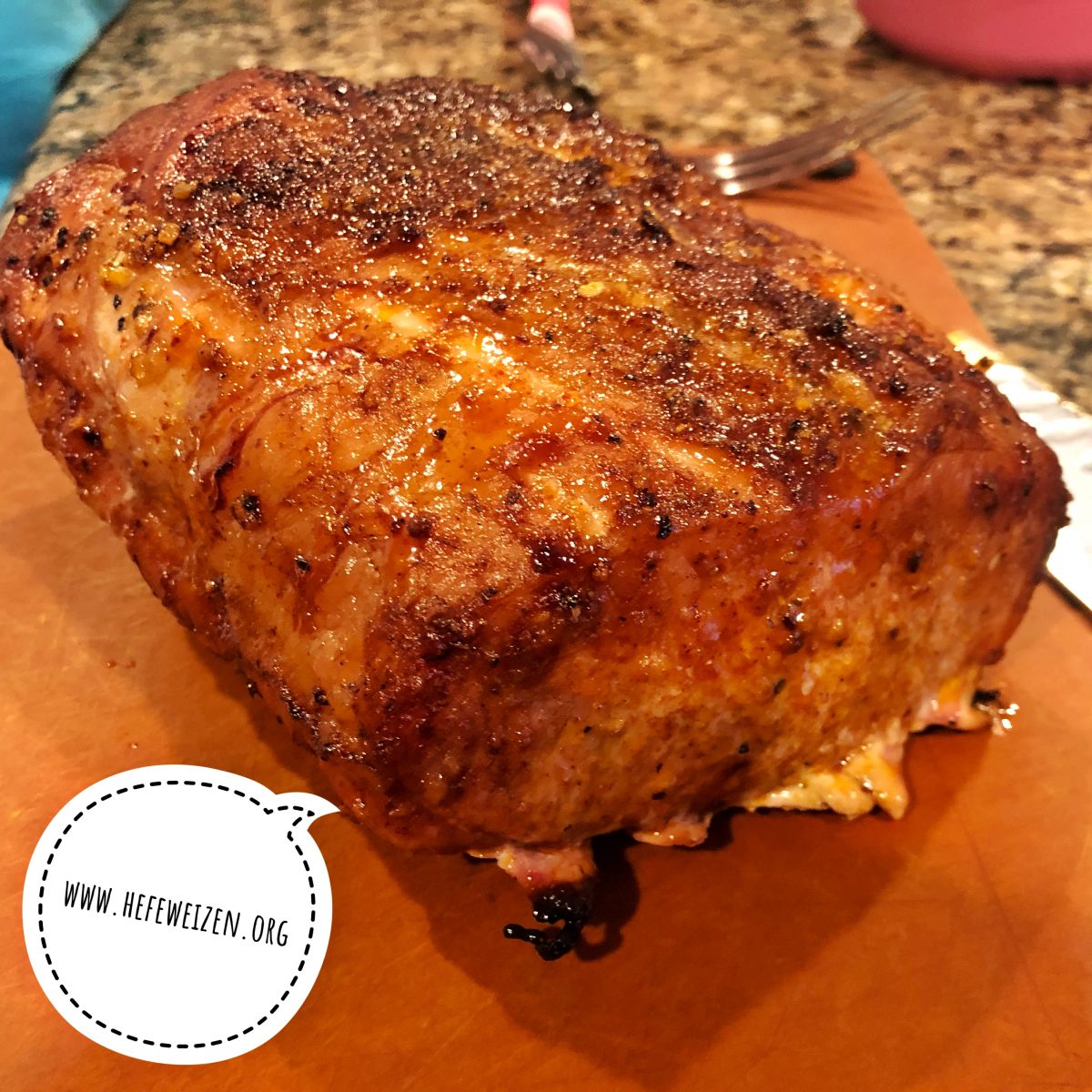 Smoked Pork Loin Roast Hefeweizen in Paradise